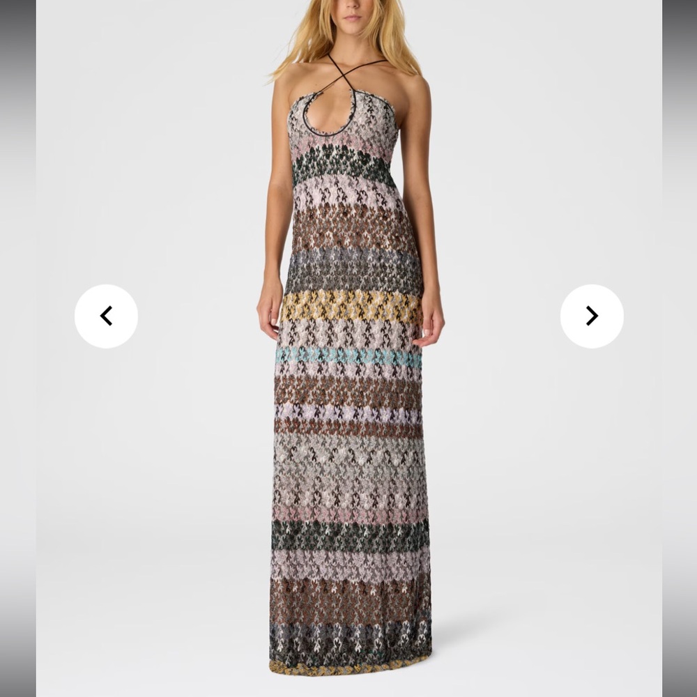 Missoni Long Dress Embroidered Lace
